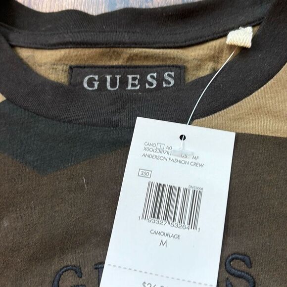 NWT GUESS Anderson Fashion Crew Camo t shirt Sz M camouflage - Picture 5 of 6